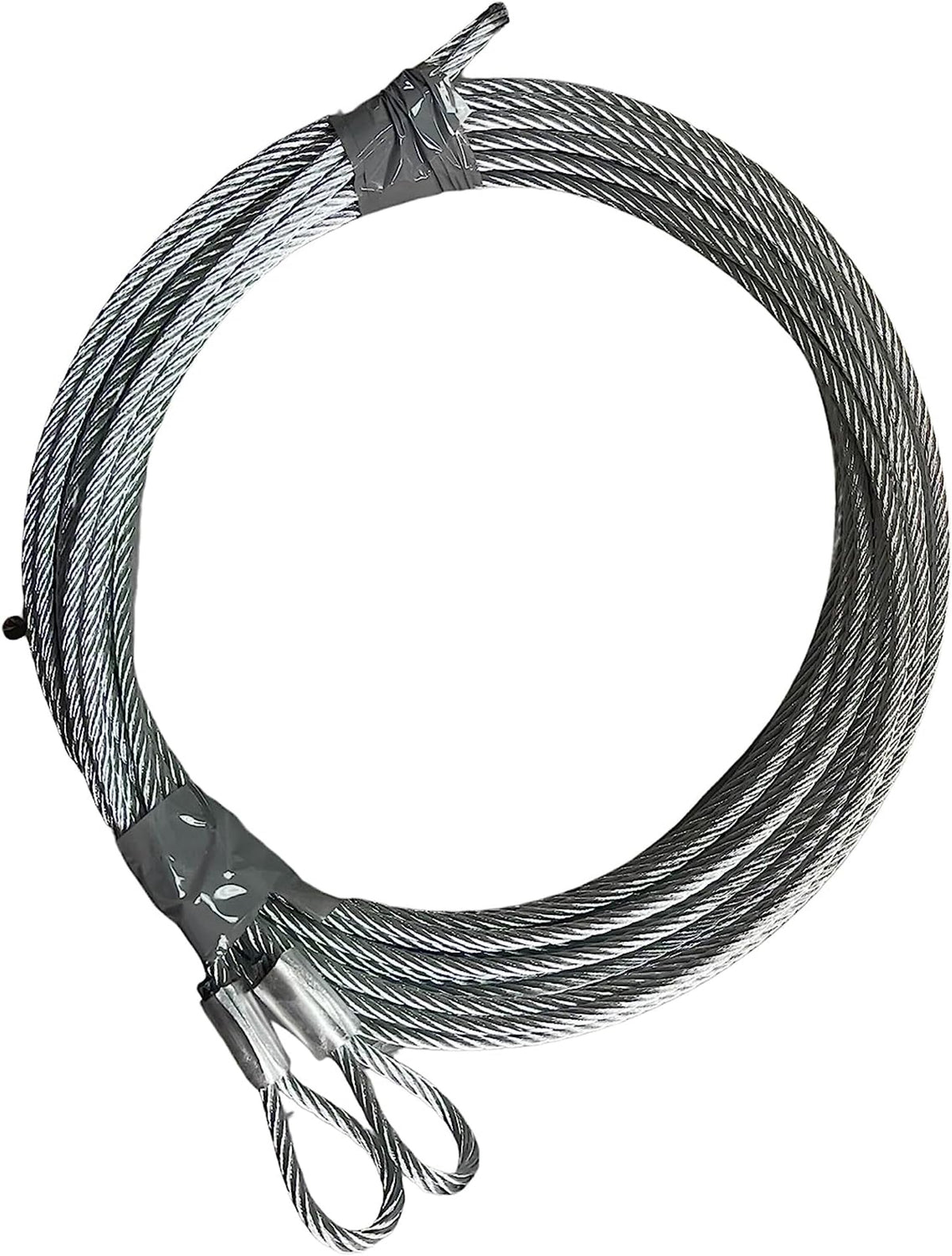 Garage Door Extension Spring Cable Wire - Home Safety Cable 7 or 8 Feet Garage Door Opener Extension Steel Cable Garage Door Springs Pair Garage Door Spring Replacement Extension Cable - Garage and Sliding Door Hardware