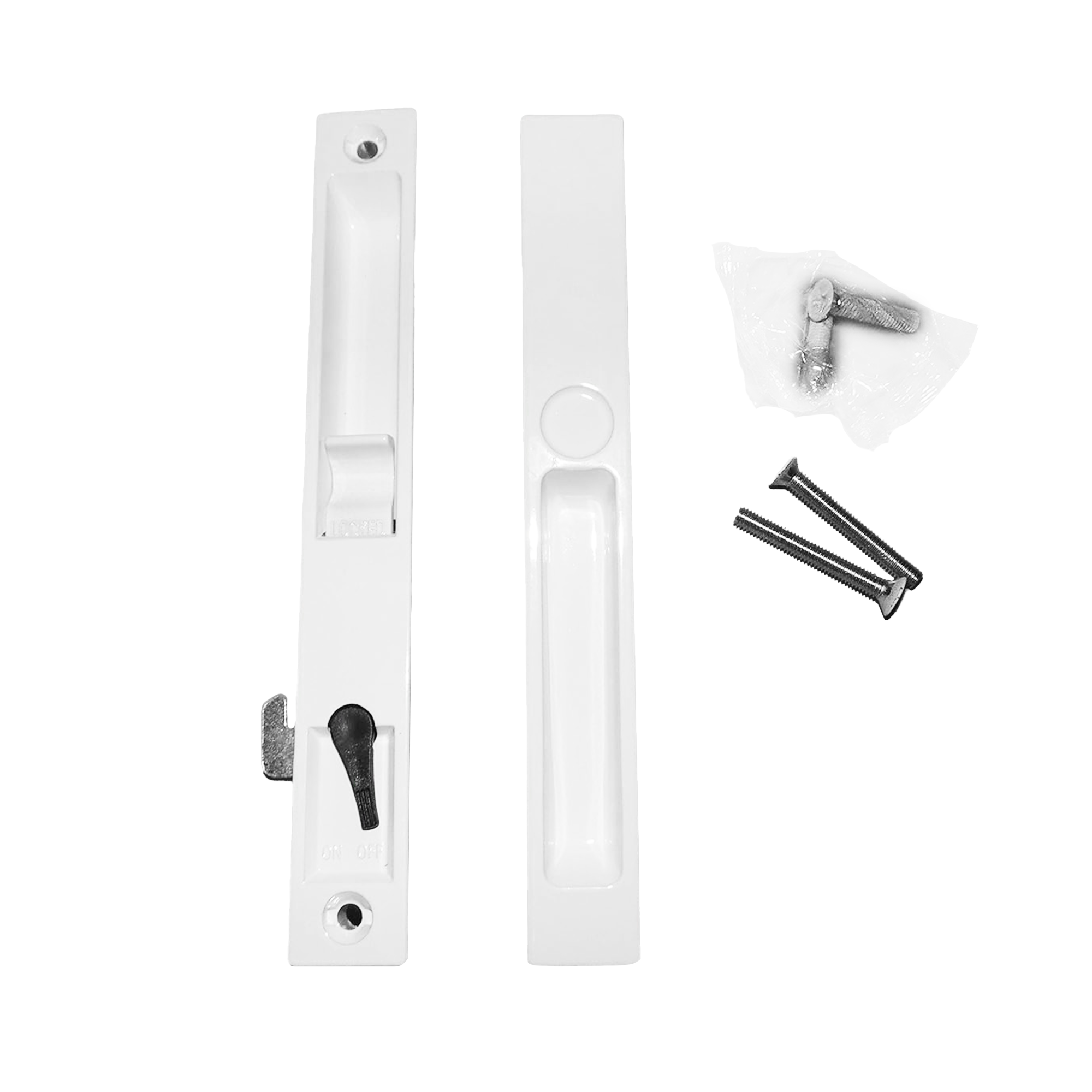 PGT 2500 Series Flush Mount Door Lock Handle with 6-5/8" Hole Spacing (with Nylon Bushing) (DL-433) - Garage and Sliding Door Hardware