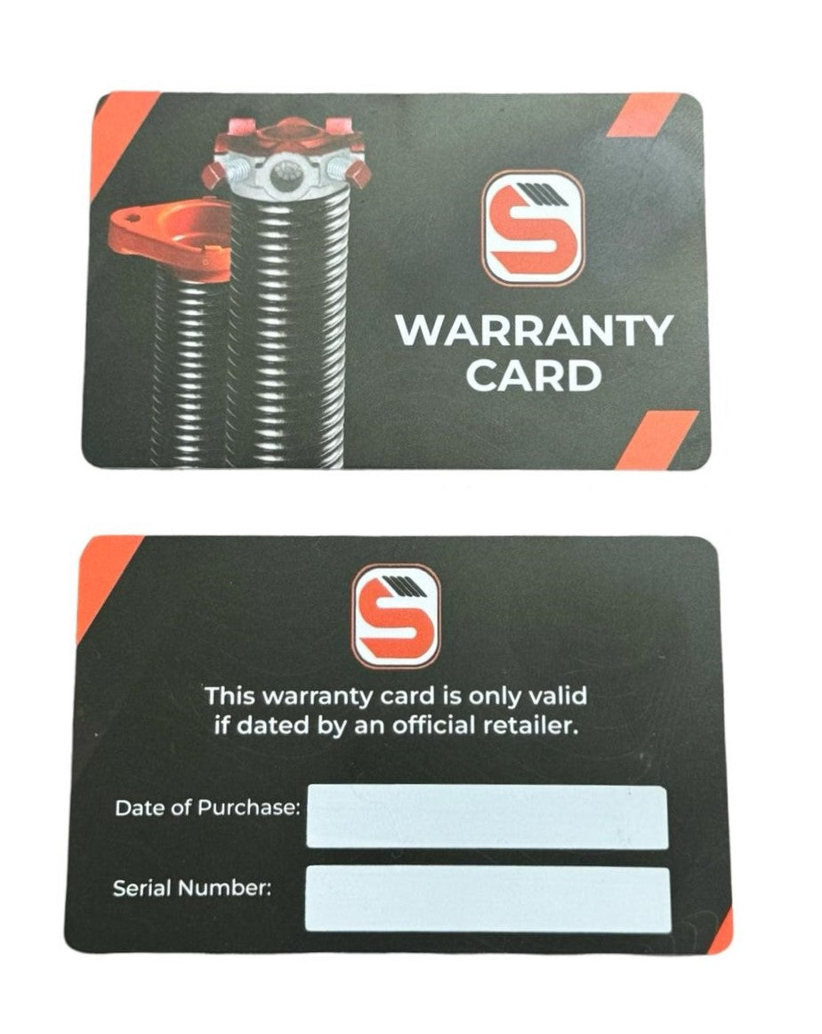 Warranty Card (Pack of 25) - Garage and Sliding Door Hardware
