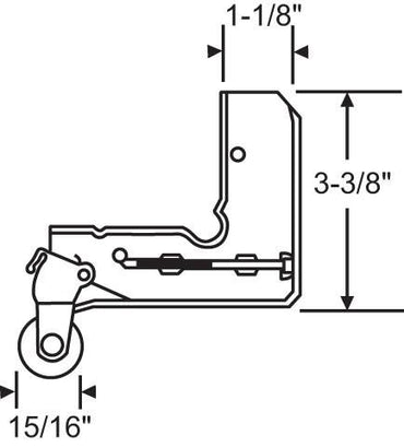 (SR-309) Jim Walters Screen Door Roller for Sliding Patio Door - Garage and Sliding Door Hardware