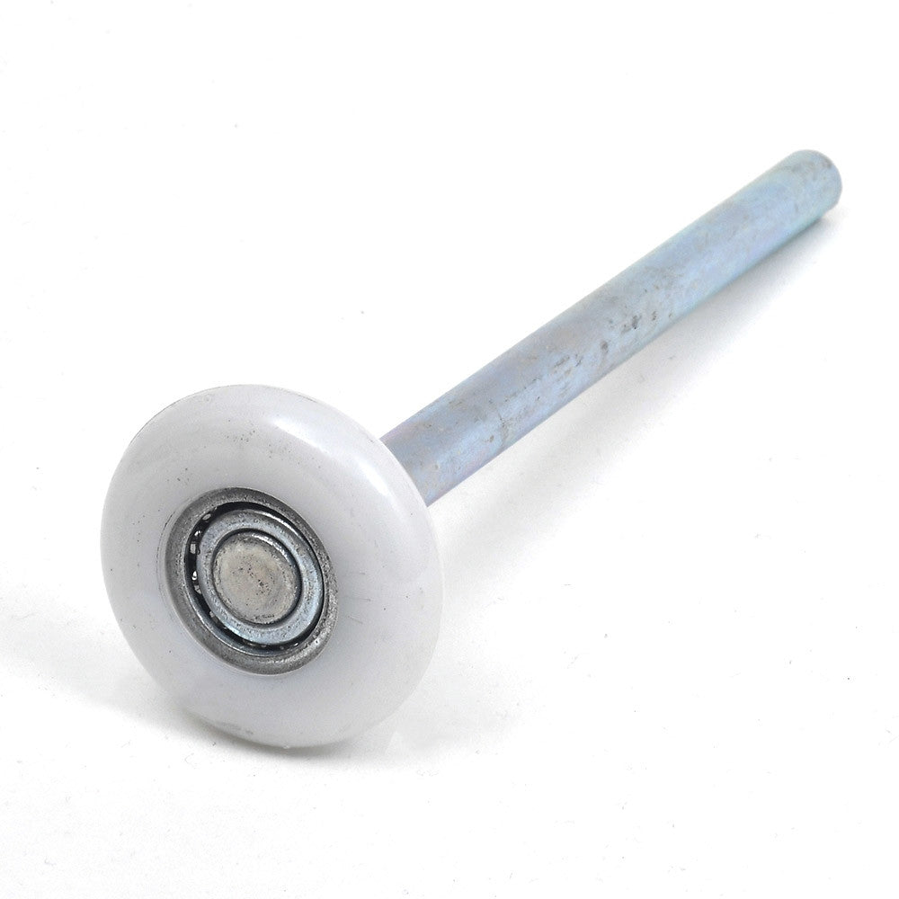 Garage Door 9" Stem Nylon Roller with 2" Diameter Ball Bearing White - Garage and Sliding Door Hardware