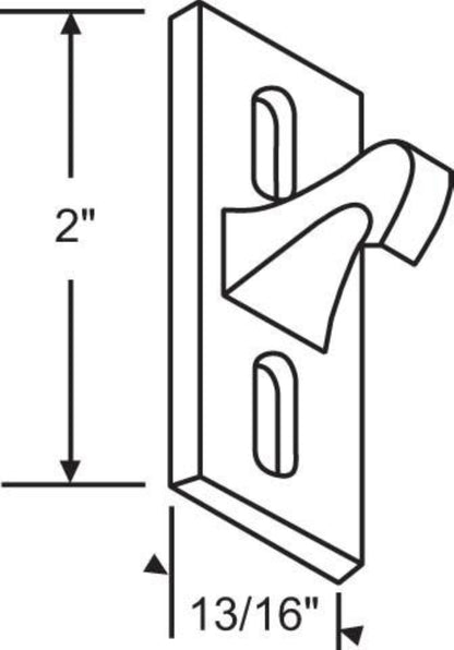 Miller Sliding Glass & Screen Door Keepers | 1-1/8" Hole Spacing Center | Fix and Repair Patio Door Keeper - Chrome - Garage and Sliding Door Hardware
