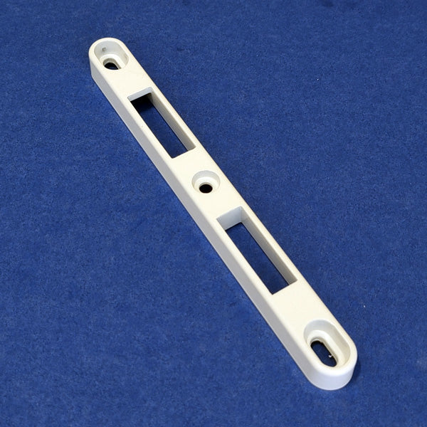 6-1/2" Length Roto Interlock Sliding Door Keeper with 5-5/8" Hole Spacing 12-340W - Garage and Sliding Door Hardware