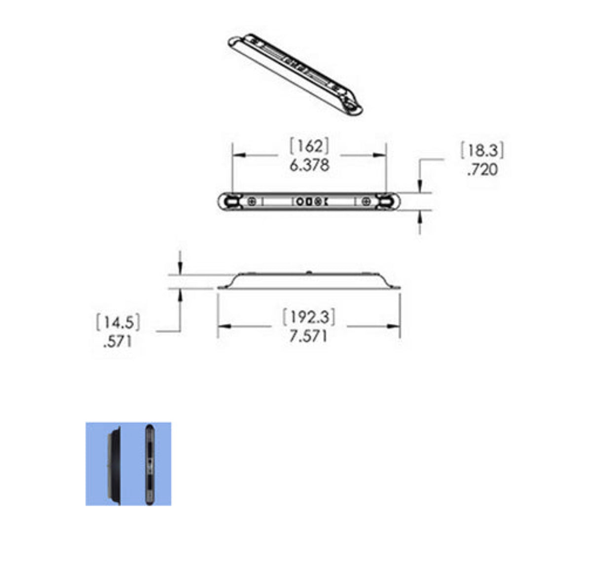 Sliding Door Interlock Slim Keeper 12-424 - Garage and Sliding Door Hardware