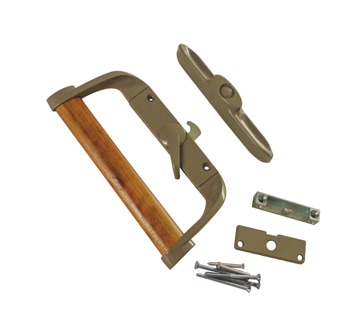 Surface Mount Sliding Patio Glass Door Handle Set with 3-1/2" Hole Spacing - DH-188 - Garage and Sliding Door Hardware