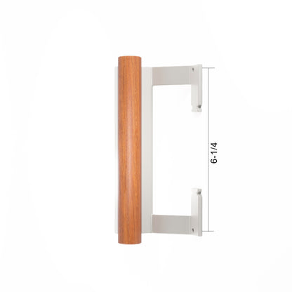 (DH-558-W) Adams Rite Sliding Door Handle, 6-1/4" Hole Space- White - Garage and Sliding Door Hardware