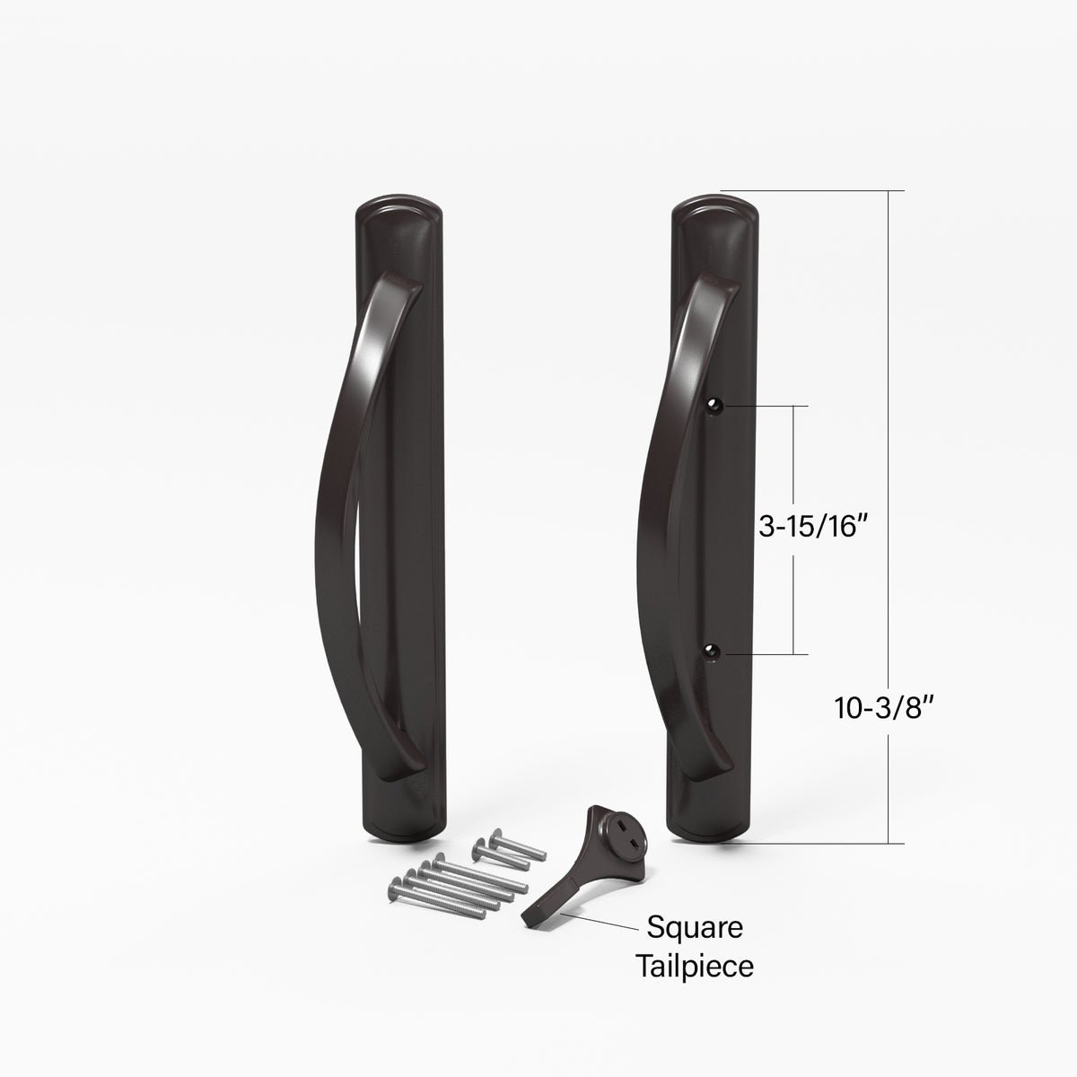 (DH-645) Amesbury Truth Handle Set For Doors, 3-15/16" Hole Space - SQUARE DRIVE LATCH - Garage and Sliding Door Hardware