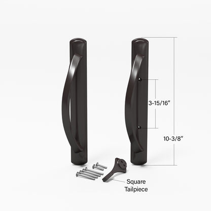 (DH-645) Amesbury Truth Handle Set For Doors, 3-15/16" Hole Space - SQUARE DRIVE LATCH - Garage and Sliding Door Hardware