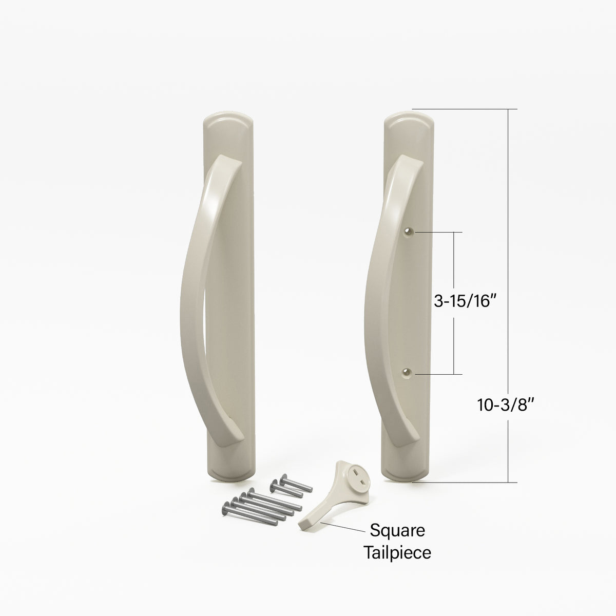 (DH-645) Amesbury Truth Handle Set For Doors, 3-15/16" Hole Space - SQUARE DRIVE LATCH - Garage and Sliding Door Hardware