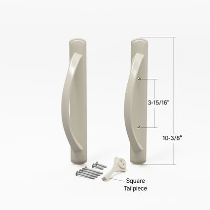 (DH-645) Amesbury Truth Handle Set For Doors, 3-15/16" Hole Space - SQUARE DRIVE LATCH - Garage and Sliding Door Hardware