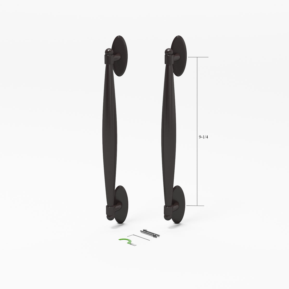 (DH-646) Windoor Sliding Door Interior and Exterior Handle Set, 9-1/4" Hole Space- - Garage and Sliding Door Hardware