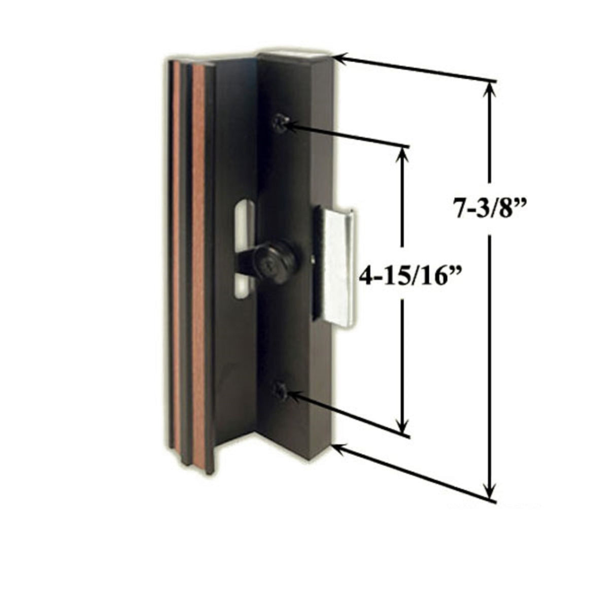 Diecast Sliding Door Handle Set Anodized Black – Extruded Aluminum Inside Pull Painted Black – Exterior Diecast Pull – Clamp Latch w/ Metal Activator | Patio Glass Screen Door Handle (DH-250) - Garage and Sliding Door Hardware
