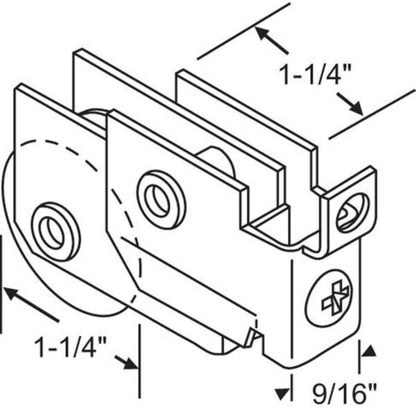 Capitol Remington Sliding Patio Door Roller Assembly | Roller Replacement for Patio Glass Door Repair | Fix and Repair Sliding Door Roller Wheels (DR-141) - Garage and Sliding Door Hardware