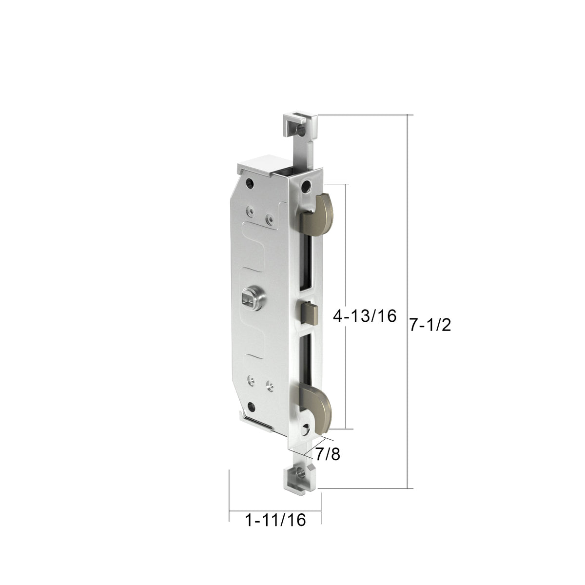 Sliding Patio Door Milgard Mortise Two Point Outward Hook Lock - DL-16-542NS - Garage and Sliding Door Hardware