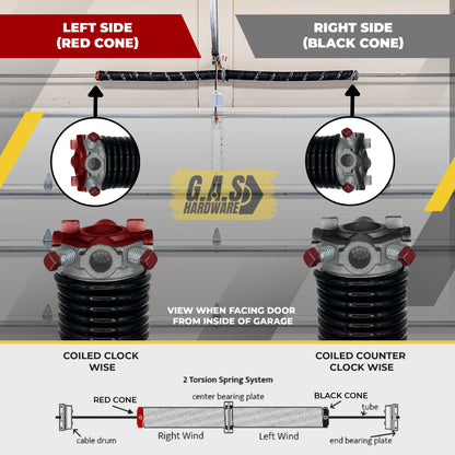 295 x 2 x Custom Garage Door Torsion Spring - Garage and Sliding Door Hardware