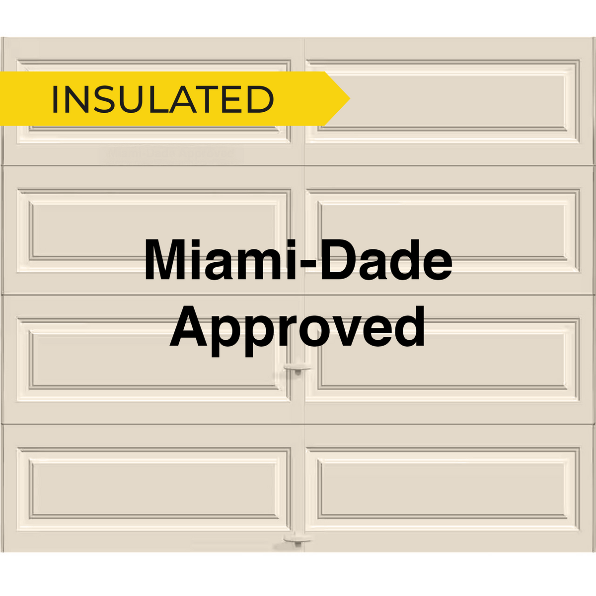 16' x 7' - Long Panel - Insulated  Steel Back - Garage and Sliding Door Hardware