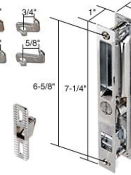 (DL-503-C-K) Flush Mount Handle Set with Key Cylinder, 6-5/8