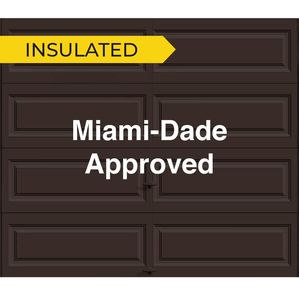 16' x 7' - Long Panel - Insulated  Steel Back - Garage and Sliding Door Hardware