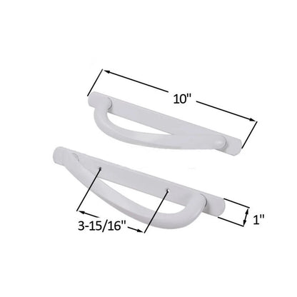 10" Amesbury Sliding Patio Door Handle with 3-15/16" Hole Spacing - Garage and Sliding Door Hardware