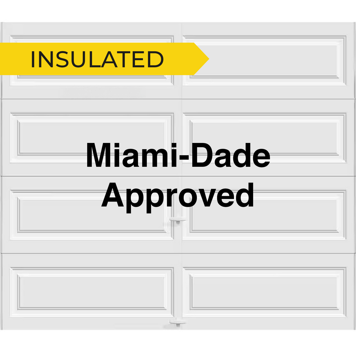 16' x 7' - Long Panel - Insulated  Steel Back - Garage and Sliding Door Hardware
