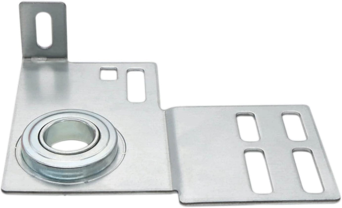 Garage Door End Bearing Flange Plates Bracket Pair Set | Brackets for 7 or 8 Feet Garage Door | Residential Brackets with Bearing - 3 3/8 Inch - 1 PAIR - Garage and Sliding Door Hardware