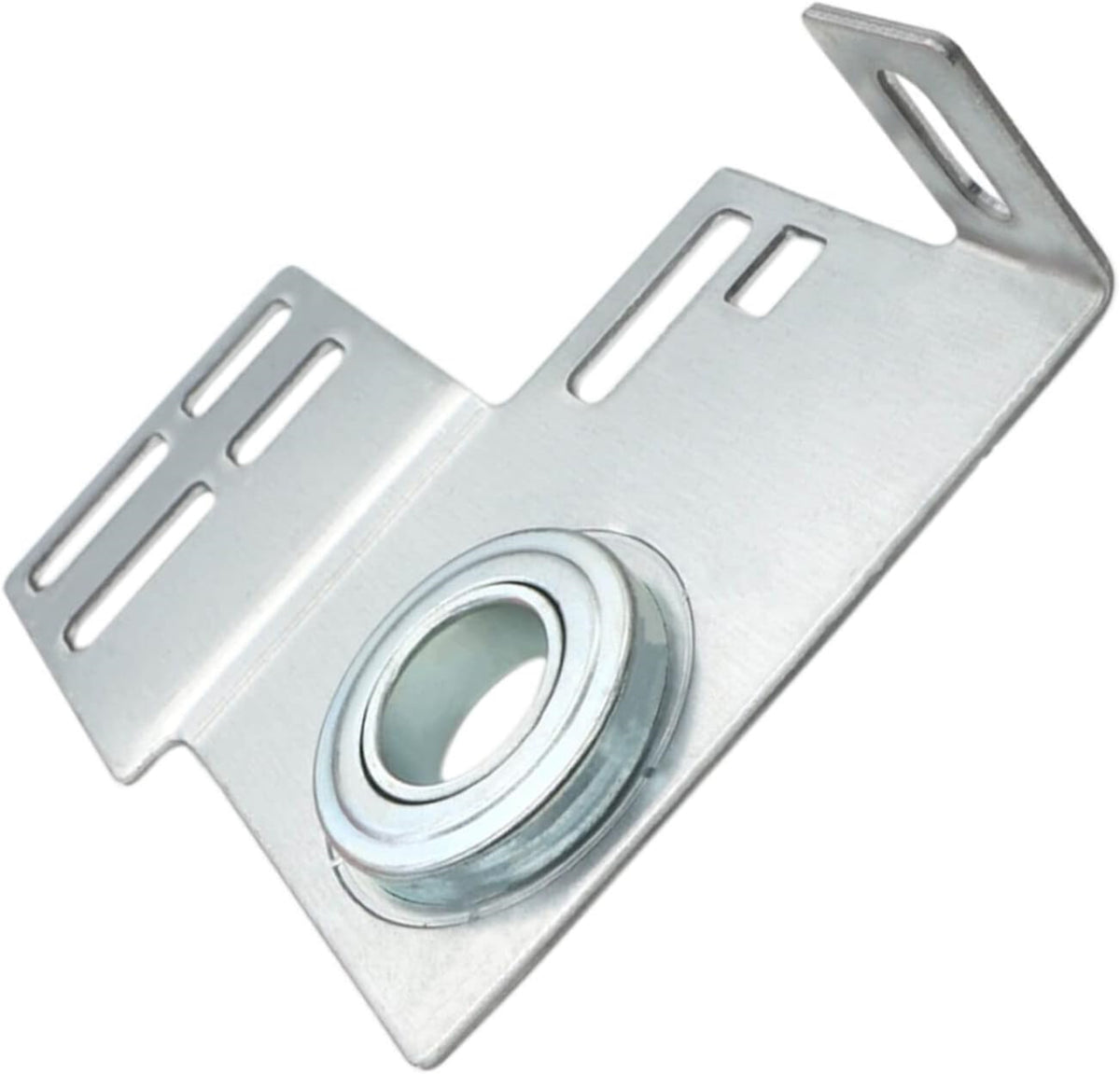Garage Door End Bearing Flange Plates Bracket Pair Set | Brackets for 7 or 8 Feet Garage Door | Residential Brackets with Bearing - 3 3/8 Inch - 1 PAIR - Garage and Sliding Door Hardware