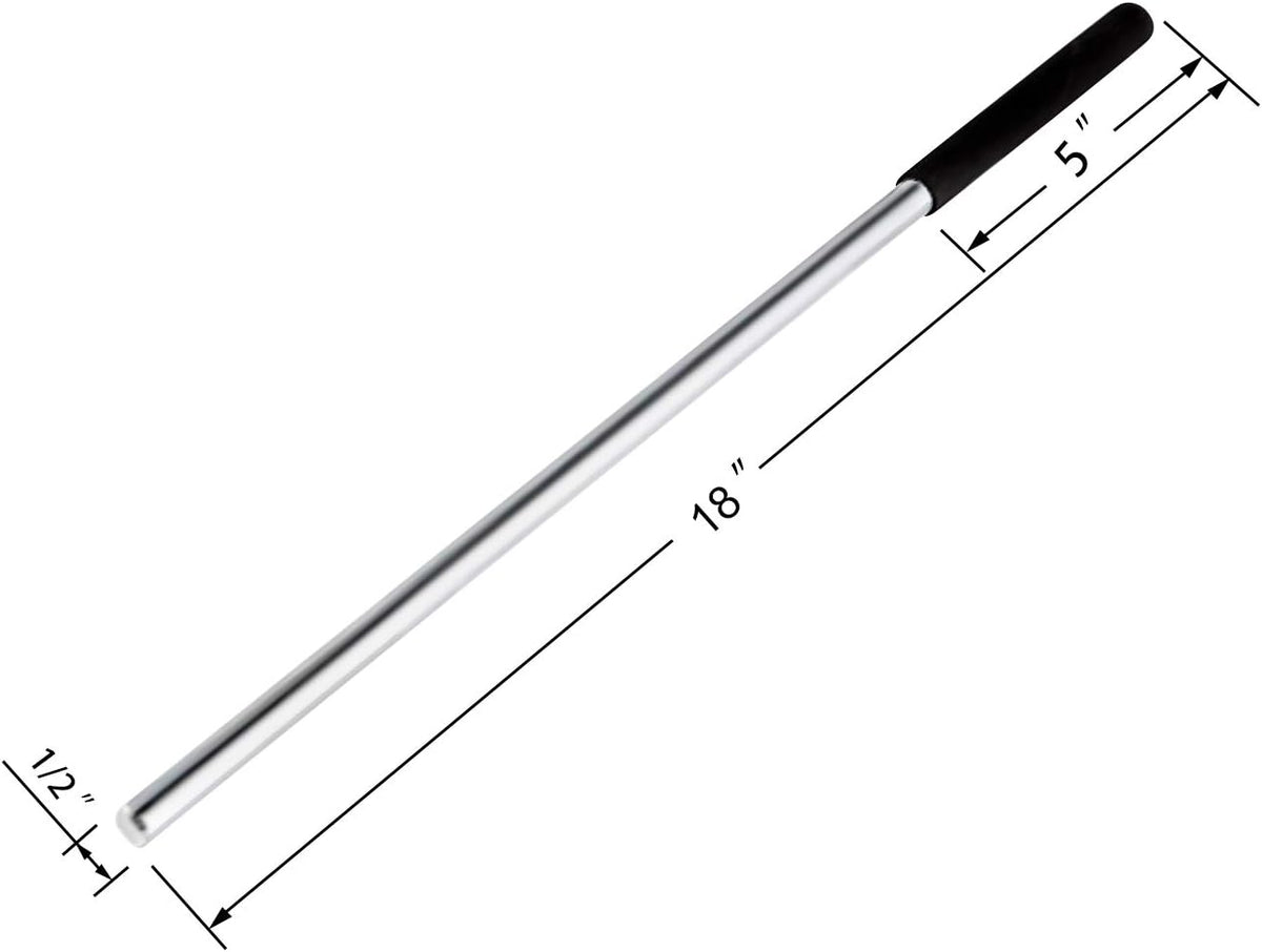 2 Pack 18 Inch Winding Rods for Garage Torsion Springs Repair Replacement, 0.5inch Diameter Steel Winding Bars for Adjusting or Replacing Garage Door Tension Springs with Rubber Handle - Garage and Sliding Door Hardware