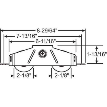 PGT Sliding Door Tandem Roller Assembly | Roller Replacement for Sliding Glass Door Repair | Fix Sliding Door Roller Wheels | Patio Door Roller Assembly Repair | (DR-529) - Garage and Sliding Door Hardware