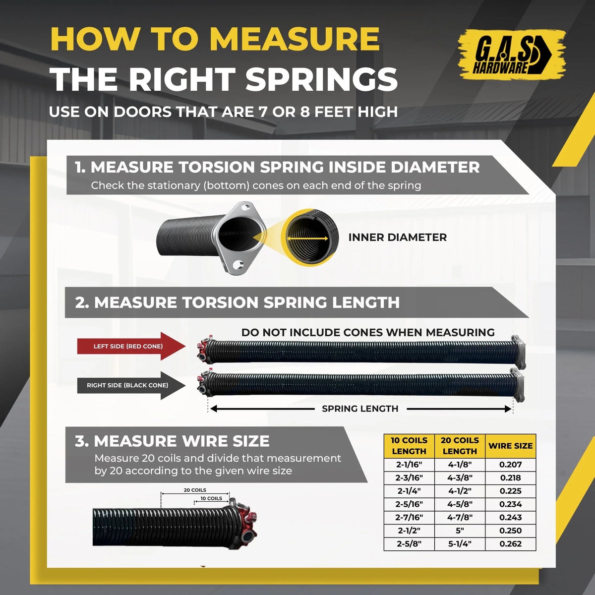 207x1.75x25 Garage Door Torsion Spring