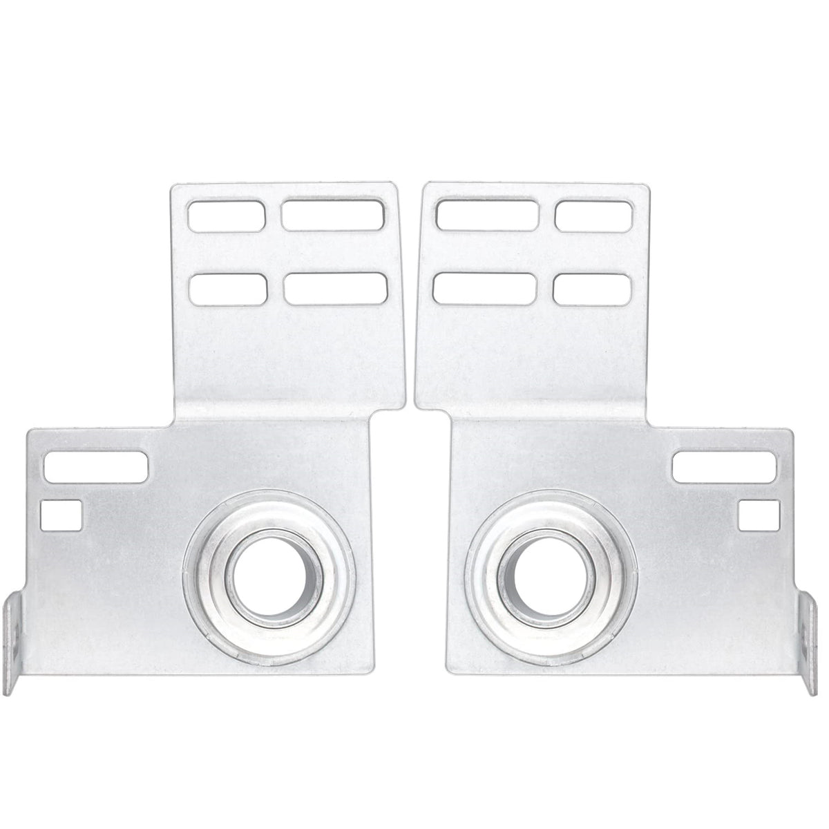 Garage Door End Bearing Flange Plates Bracket Pair Set | Brackets for 7 or 8 Feet Garage Door | Residential Brackets with Bearing - 3 3/8 Inch - 1 PAIR - Garage and Sliding Door Hardware