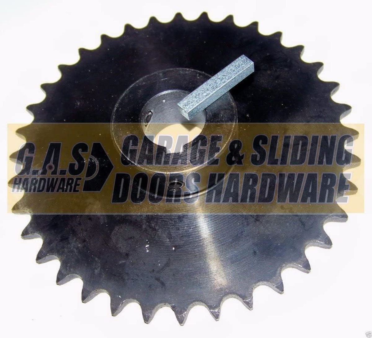 G.A.S Hardware Garage Door Chain Hoist Kit Model 2000R 4:1 Reduction Wall Mount (1 Inch Shaft) - Garage and Sliding Door Hardware