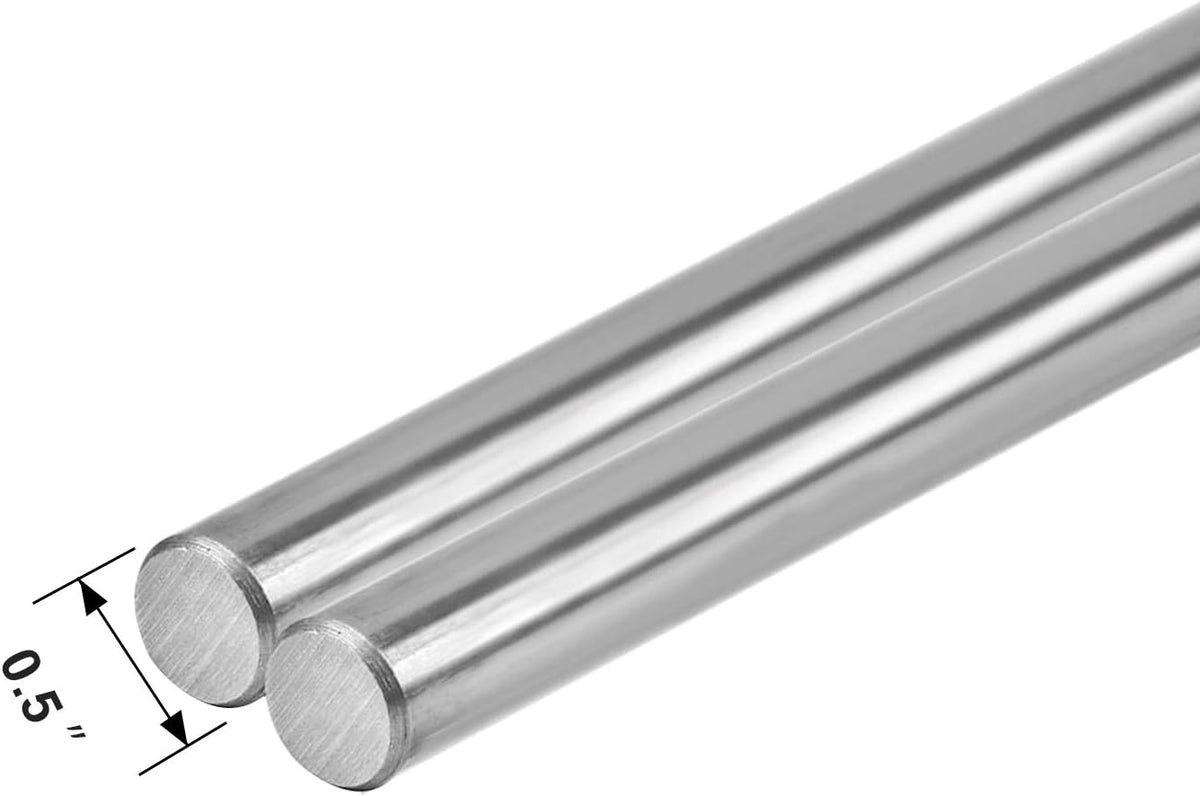 2 Pack 18 Inch Winding Rods for Garage Torsion Springs Repair Replacement, 0.5inch Diameter Steel Winding Bars for Adjusting or Replacing Garage Door Tension Springs with Rubber Handle - Garage and Sliding Door Hardware
