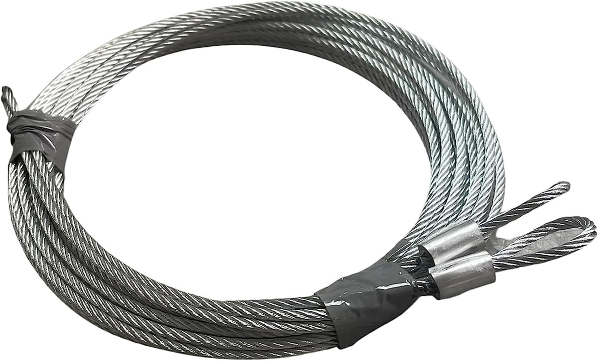 Garage Door Extension Spring Cable Wire - Home Safety Cable 7 or 8 Feet Garage Door Opener Extension Steel Cable Garage Door Springs Pair Garage Door Spring Replacement Extension Cable - Garage and Sliding Door Hardware