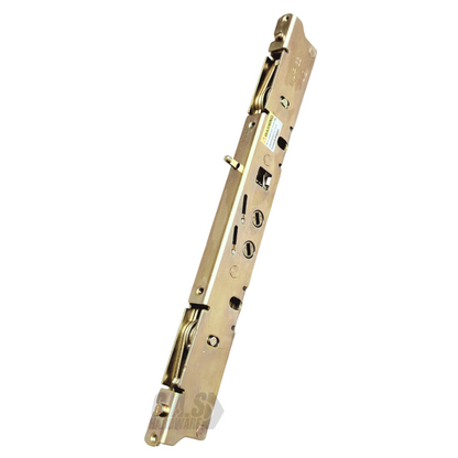 Amesbury Truth Dual Point 9-15/16" Mortise Lock (No FacePlate) with Anti-Slam Pin for Sliding Patio Glass Door Locking Mechanism Replacement- Alloy Steel - Garage and Sliding Door Hardware