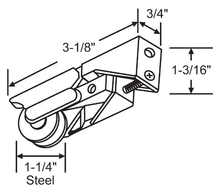 Sliding Glass Patio Door Roller Assembly - Garage and Sliding Door Hardware