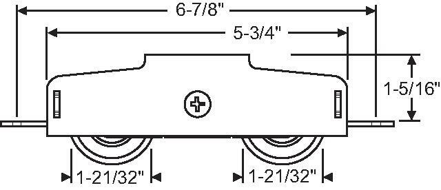 (DR-282-SS) Dupont Delrin Roller for Sliding Glass Doors - Garage and Sliding Door Hardware
