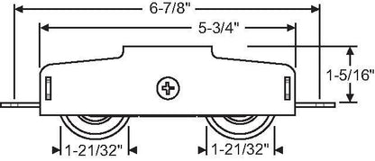 (DR-282-SS) Dupont Delrin Roller for Sliding Glass Doors - Garage and Sliding Door Hardware