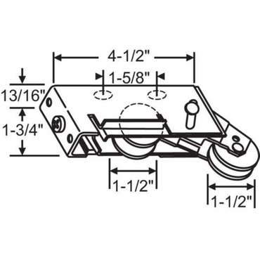 Premium Kawneer Tandem Door Roller for Sliding Patio Door | Precision Bearing Stainless Steel | Roller Replacement for Patio Glass Door Repair (DR-280) - Garage and Sliding Door Hardware