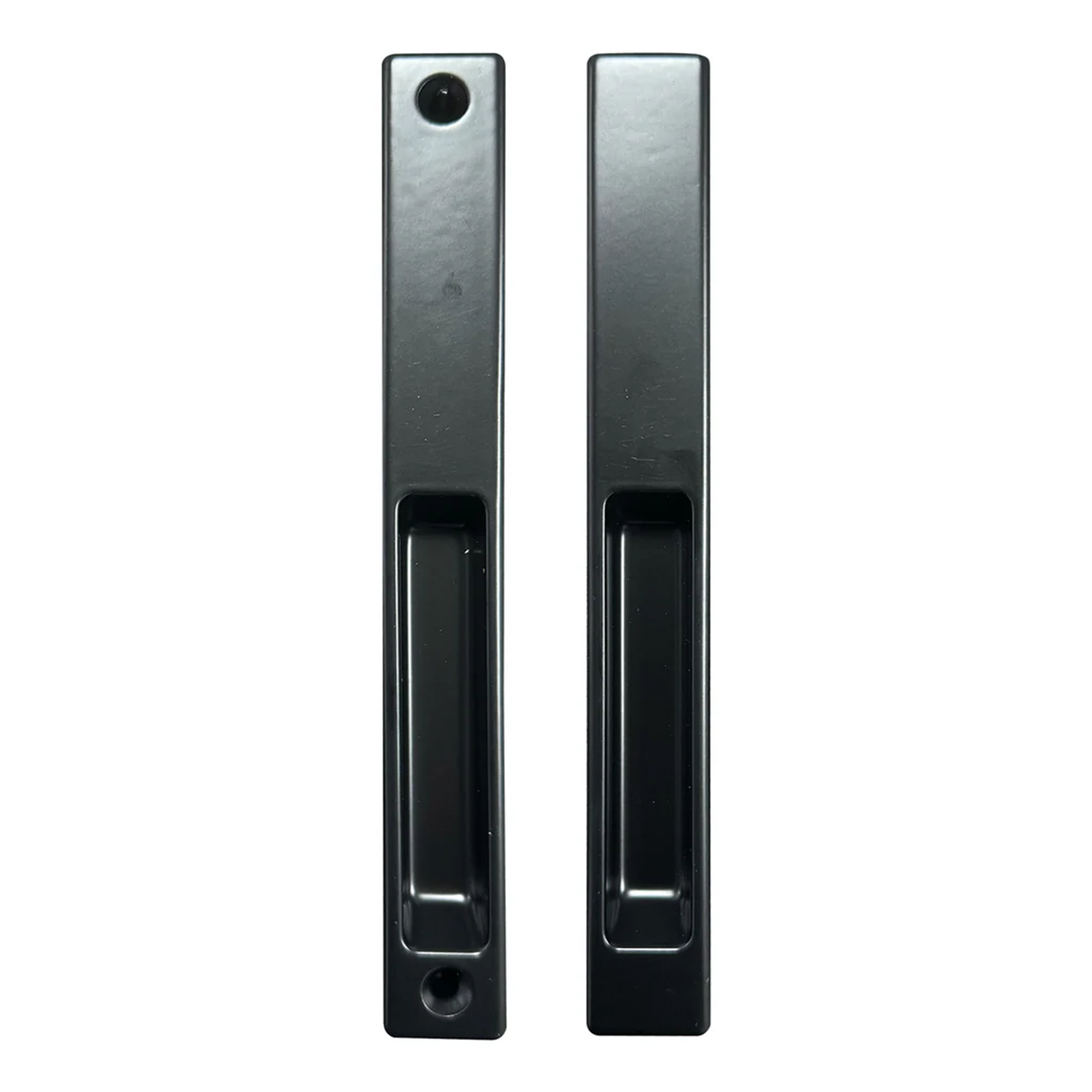Sliding Patio Glass Door Flush Mount Dummy Handle, 6-5/8" Hole Spacing - No Lock - Garage and Sliding Door Hardware
