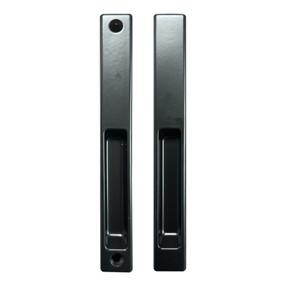 Sliding Patio Glass Door Flush Mount Dummy Handle, 6-5/8" Hole Spacing - No Lock - Garage and Sliding Door Hardware