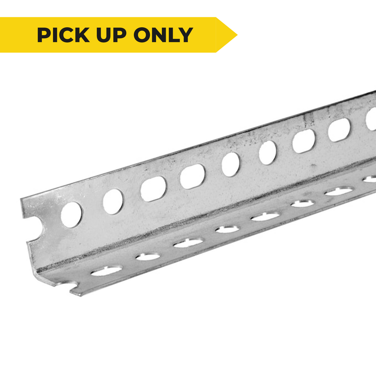 Garage Steel Perforated-slotted Angle 10' Feet 14GA Joint Angle Iron - LOCAL PICKUP ONLY - - Garage and Sliding Door Hardware