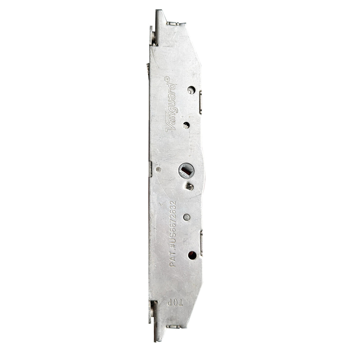 Vanguard Sliding Patio Door Mortise Lock with 7-11/16" Hole Spacing - DL-16-544WX - Garage and Sliding Door Hardware