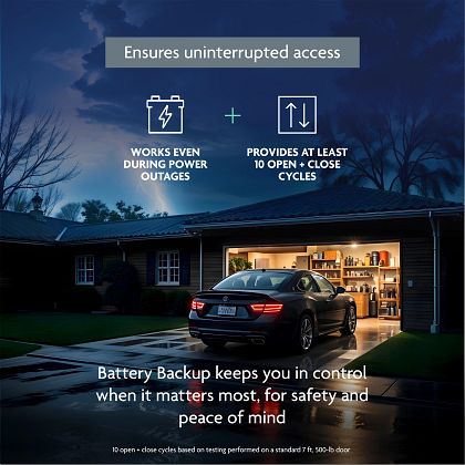 Chamberlain B4310 3/4 HP Belt Drive Opener with Battery Backup and myQ Connectivity - Garage and Sliding Door Hardware