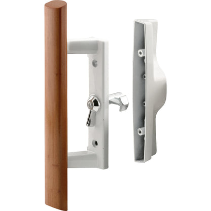 Surface Internal Replacement Wooden Handle Sliding Patio Internal Door Latch Set, 3-1/2 Inch Hole - DH-106X - Garage and Sliding Door Hardware