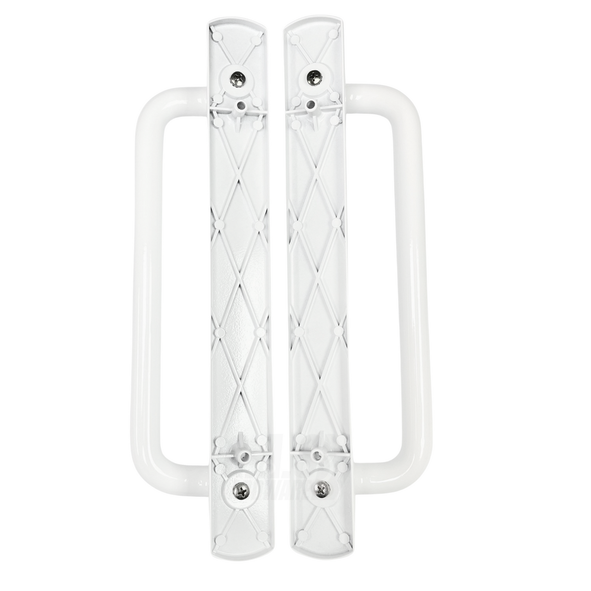 PGT 5400 White Sliding Glass Door Handle Set Replacement with 7-15/16 Hole Spacing - 12.5" Faceplate Interior and Exterior Door Handles - Fix and Repair Door Hardware - Garage and Sliding Door Hardware