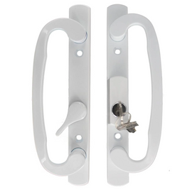 Sliding Door Handle Set, Sash Controls 2265, Keyed Lock, Mortise Type, Fits 3-15/16