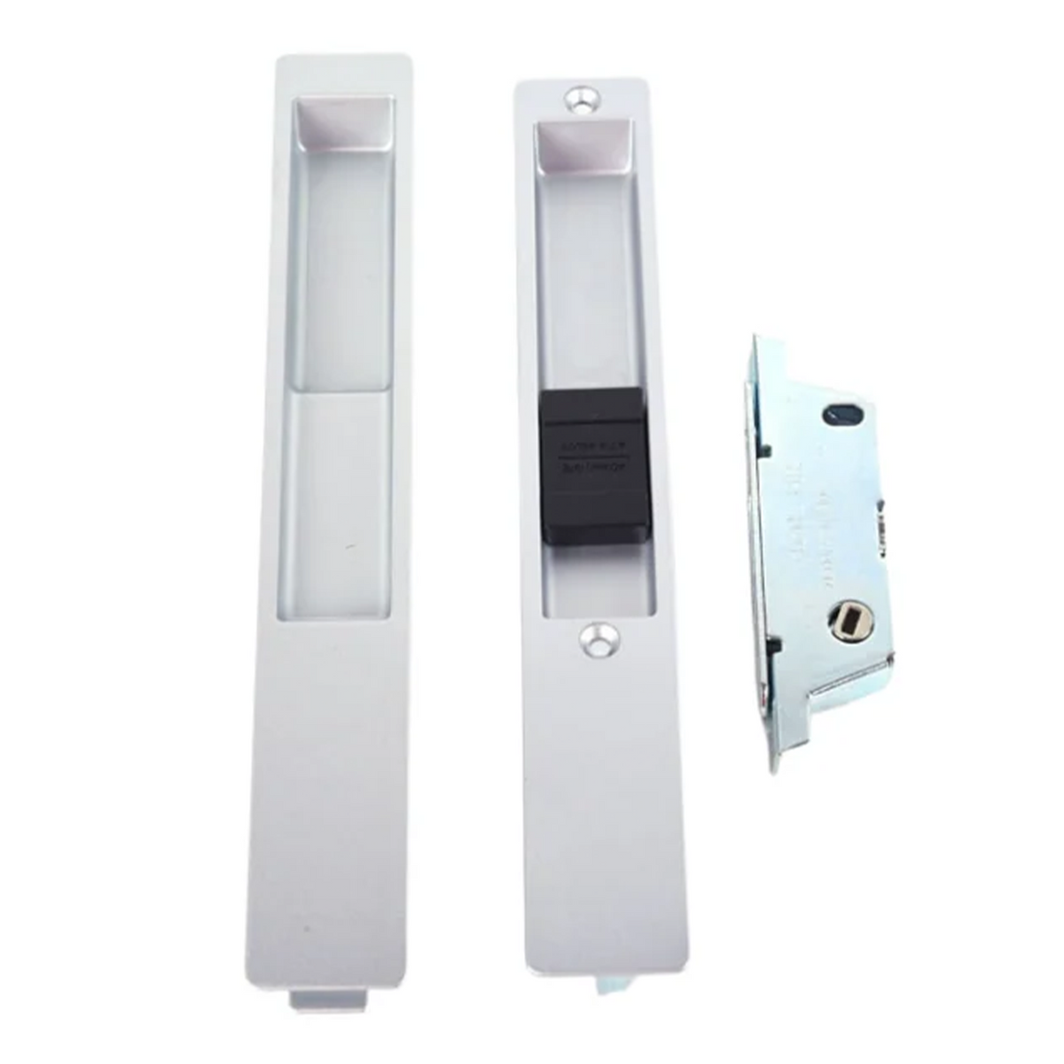 (DH-391-M-W) Adams Rite Flush Mount Handle With Mortise Lock, White - Garage and Sliding Door Hardware