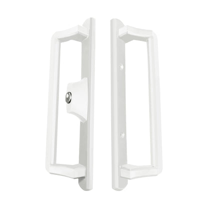 PGT Interior and Exterior Sliding Door Handle (Black or White) WITH LOCK AND KEY - Special Order Only - Garage and Sliding Door Hardware