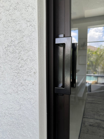 Sliding Patio Glass Door Handle with 3.94 inch Hole Spacing - Garage and Sliding Door Hardware