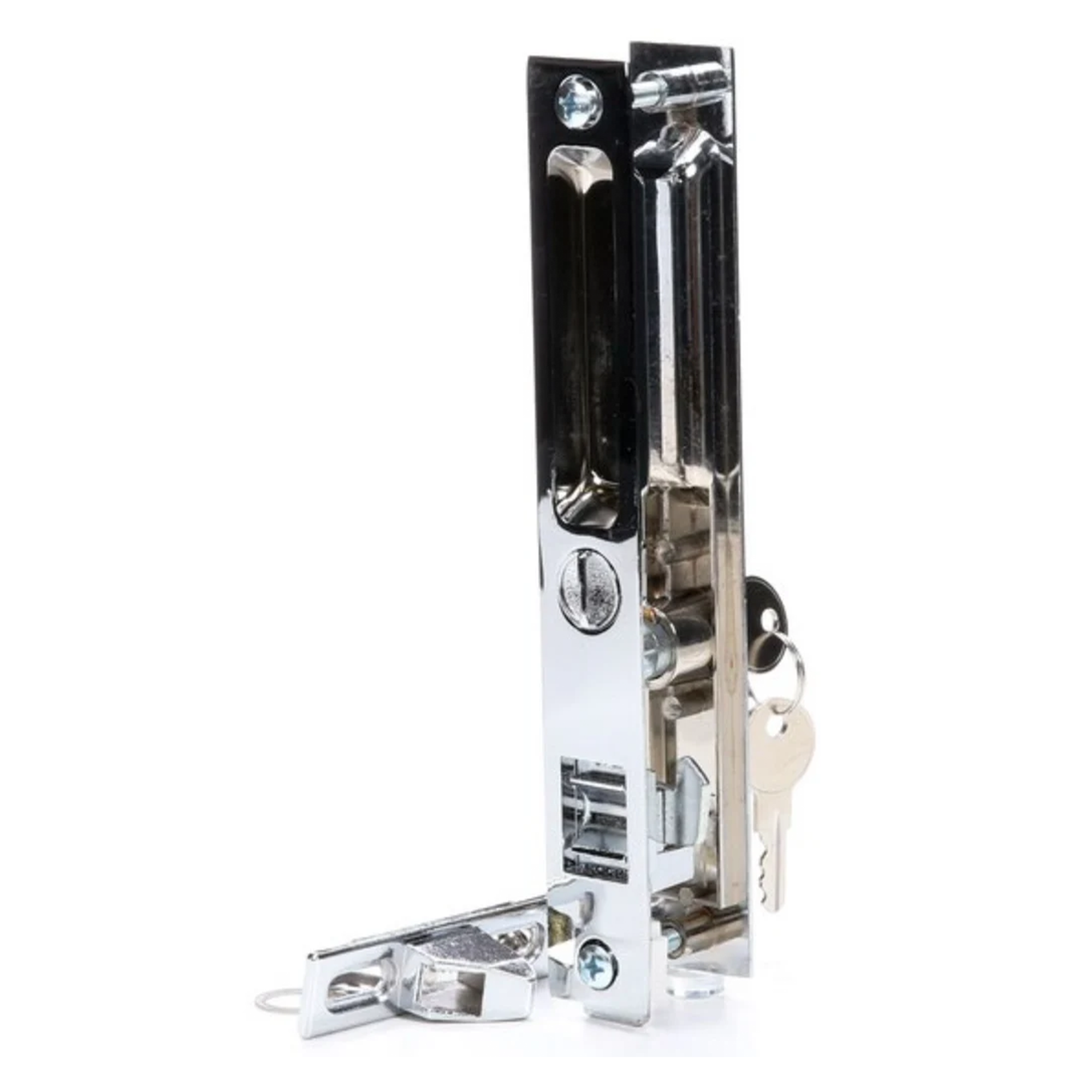 (DL-503-C-K) Flush Mount Handle Set with Key Cylinder, 6-5/8" Hole Space - Garage and Sliding Door Hardware